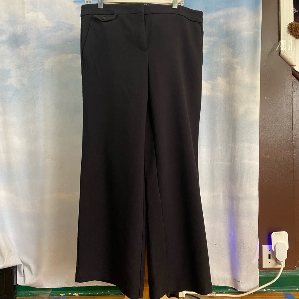 LOFT Black Wide-Leg Dress Pants